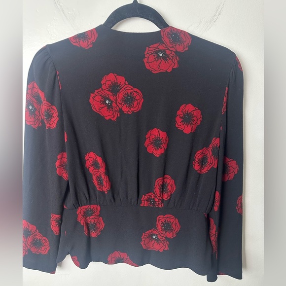 Rouje Elisa Floral Wrap Top Size 2 (34) - Picture 4 of 8